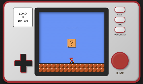 スーパーマリオ風 ゲームウォッチローディングアニメーション