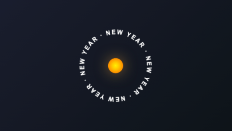 円に沿って回転するテキストアニメーション